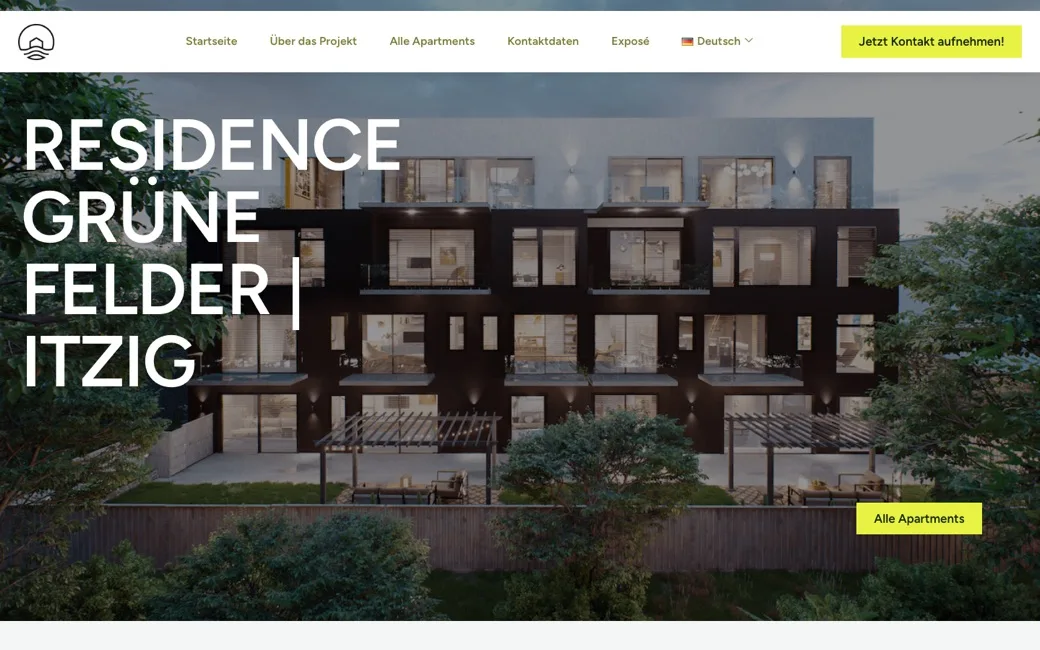 Projektseite gruene-felder.lu